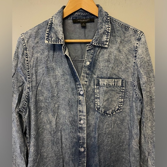 Acid Wash Chambray Shirt Dress - Picture 9 of 10